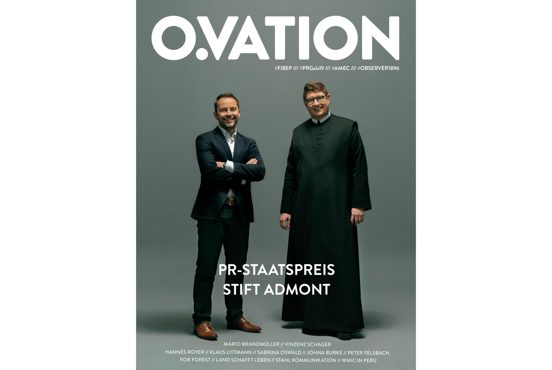 Stift Admont auf der Titelseite des O.VATION Magazins