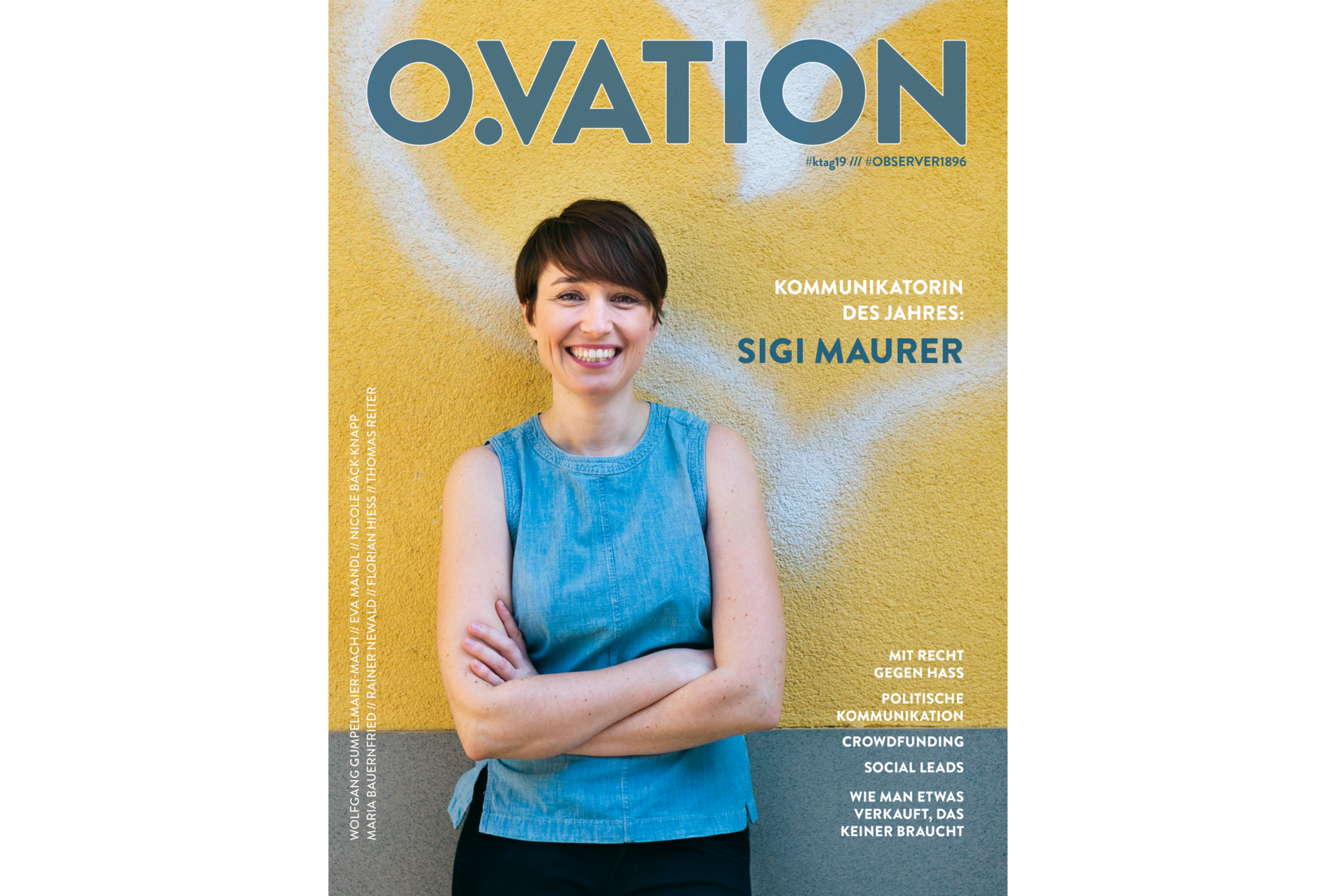 Sigi Maurer als Titelheldin der O.VATION Ausgabe 1/2019